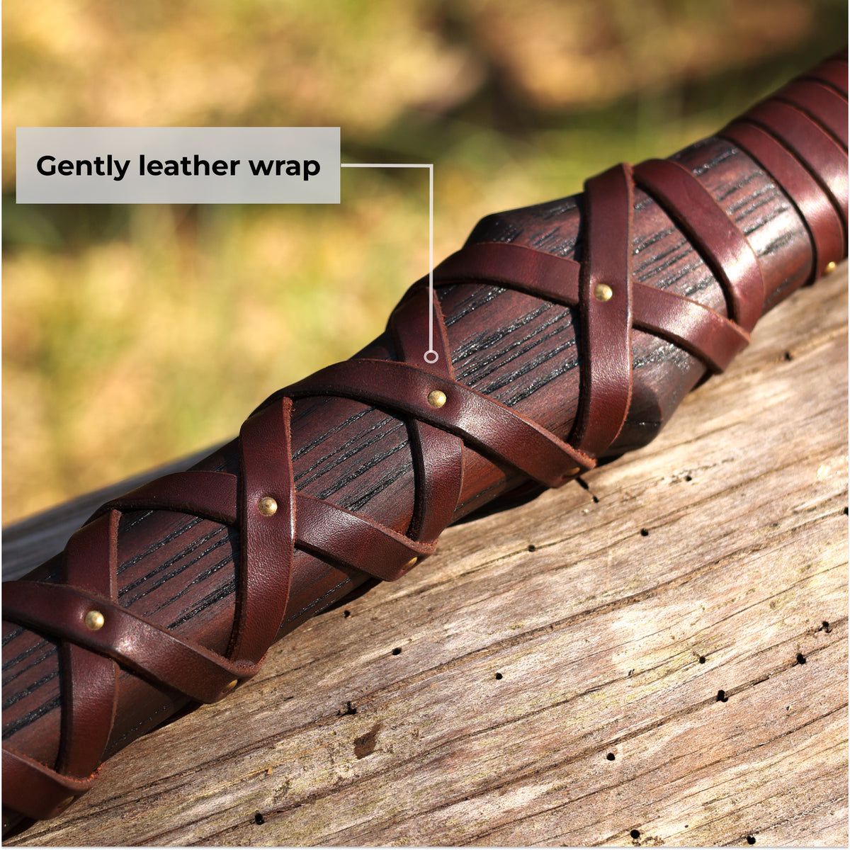 Hand-Forged Viking Style Axe with Leather Wrapped Handle