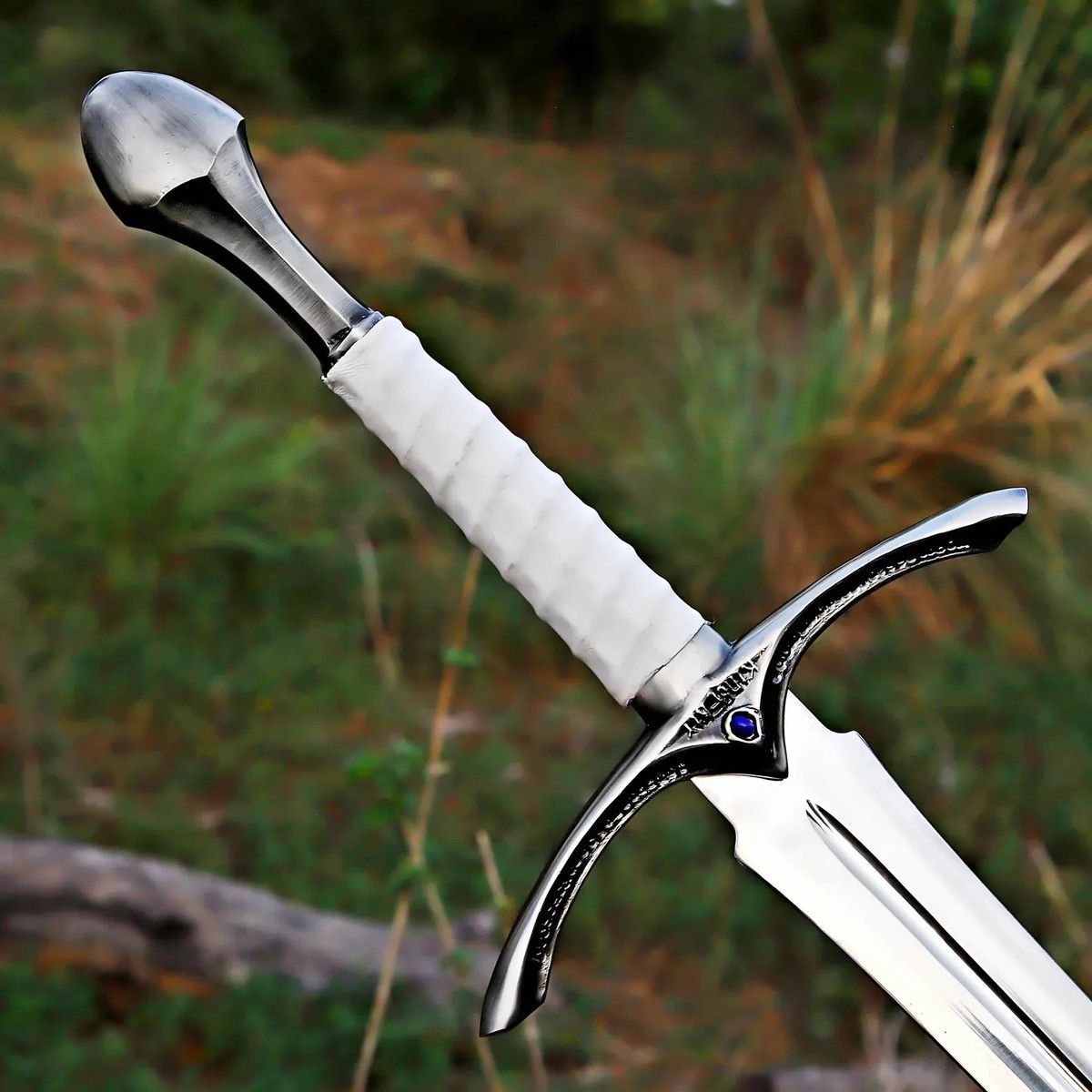 Hand-Forged Medieval Longsword with Leather Scabbard