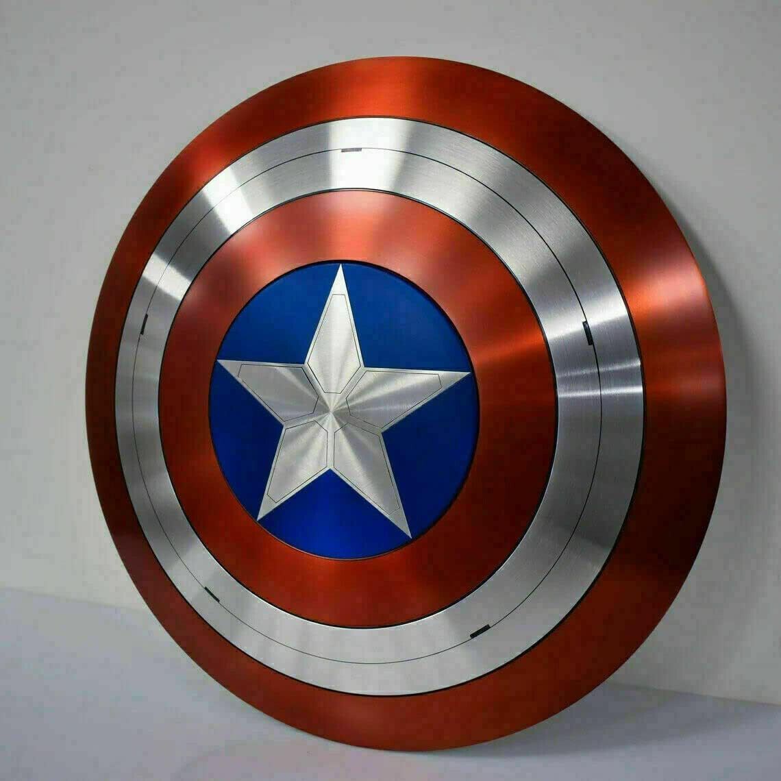 Captain America Shield – Full Metal Replica with Star Emblem and Arm Straps