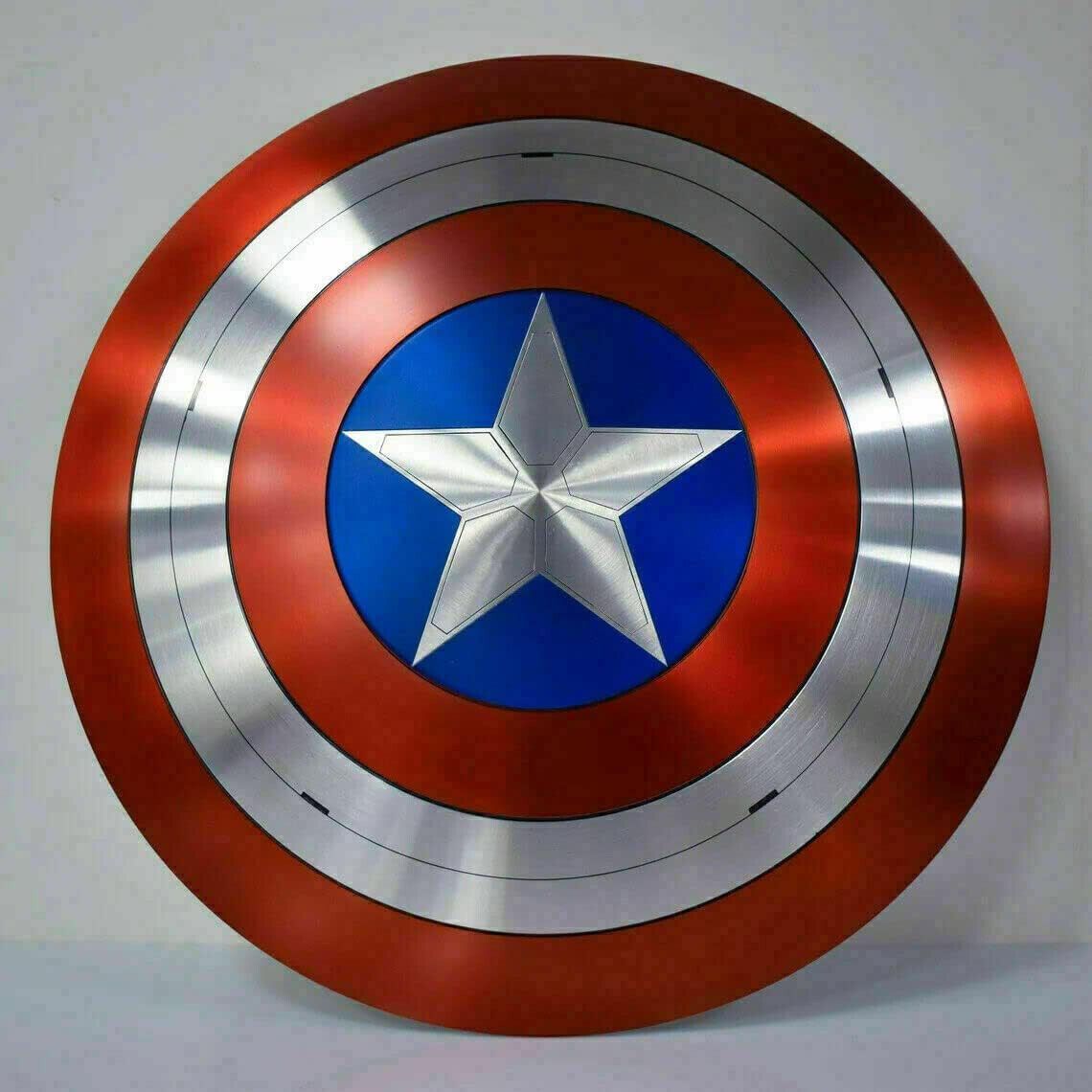 Captain America Shield – Full Metal Replica with Star Emblem and Arm Straps