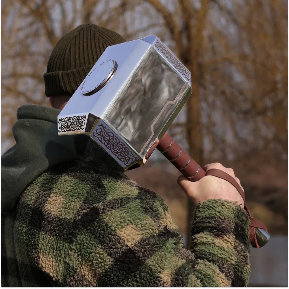 Thor’s Mjolnir Hammer  – Premium Metal Mythic Hammer With Display Stand
