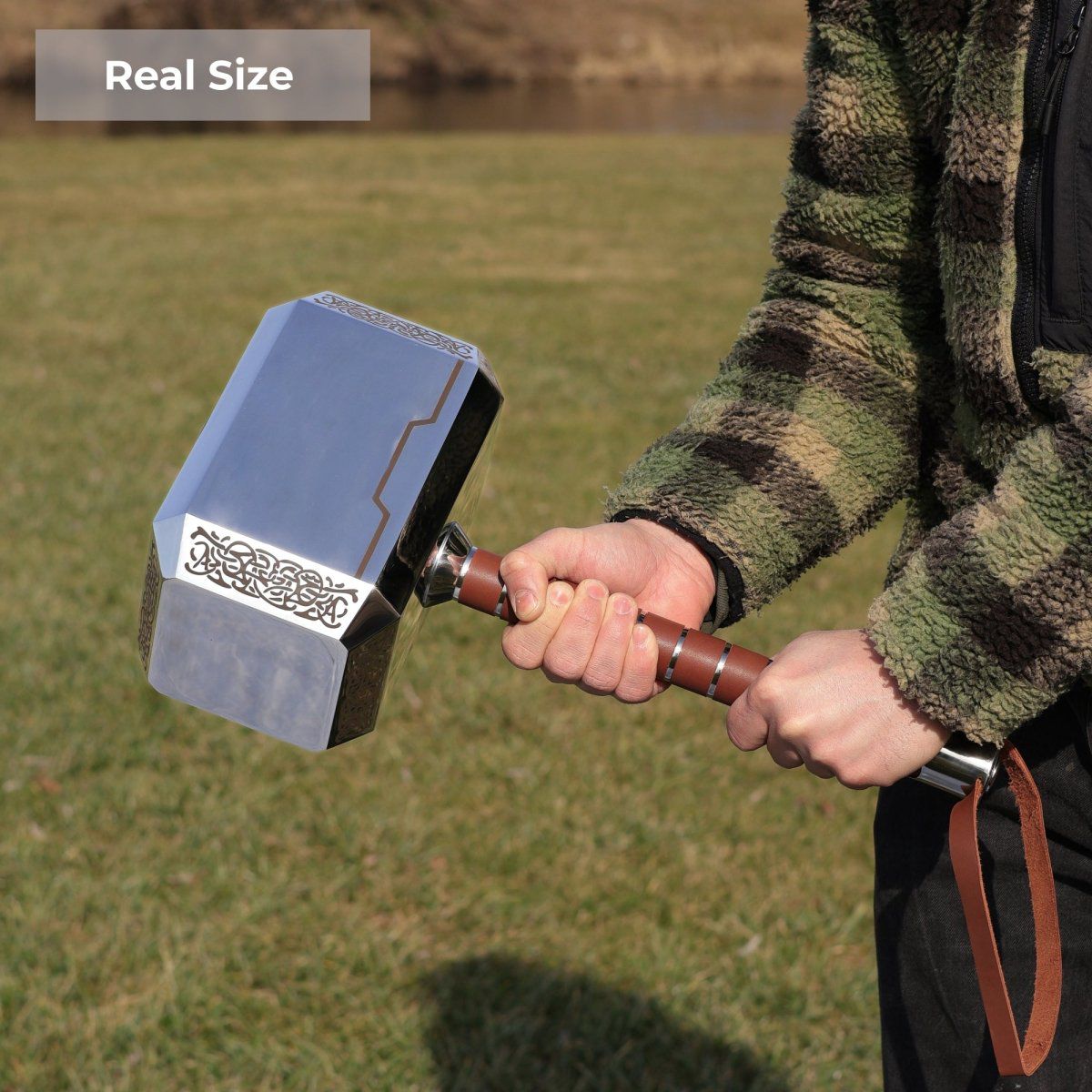 Thor’s Mjolnir Hammer  – Premium Metal Mythic Hammer With Display Stand