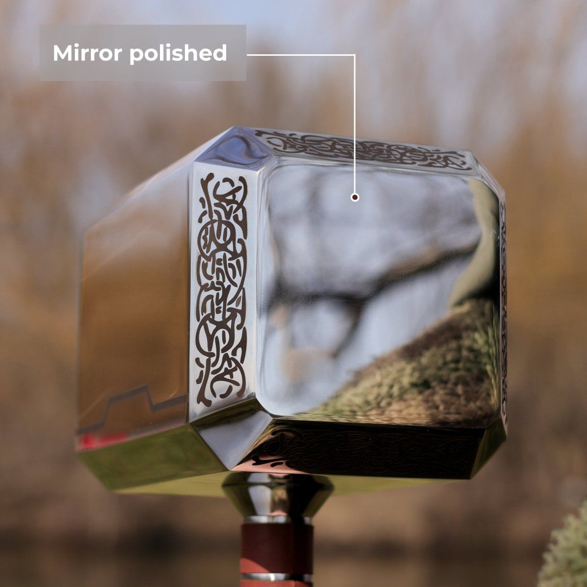 Thor’s Mjolnir Hammer  – Premium Metal Mythic Hammer With Display Stand