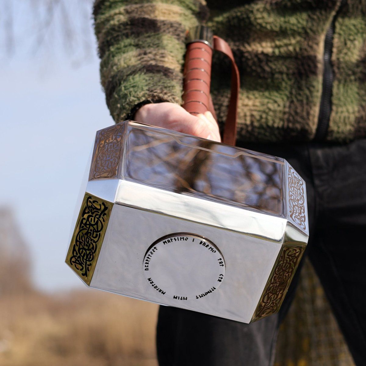 Thor’s Mjolnir Hammer  – Premium Metal Mythic Hammer With Display Stand