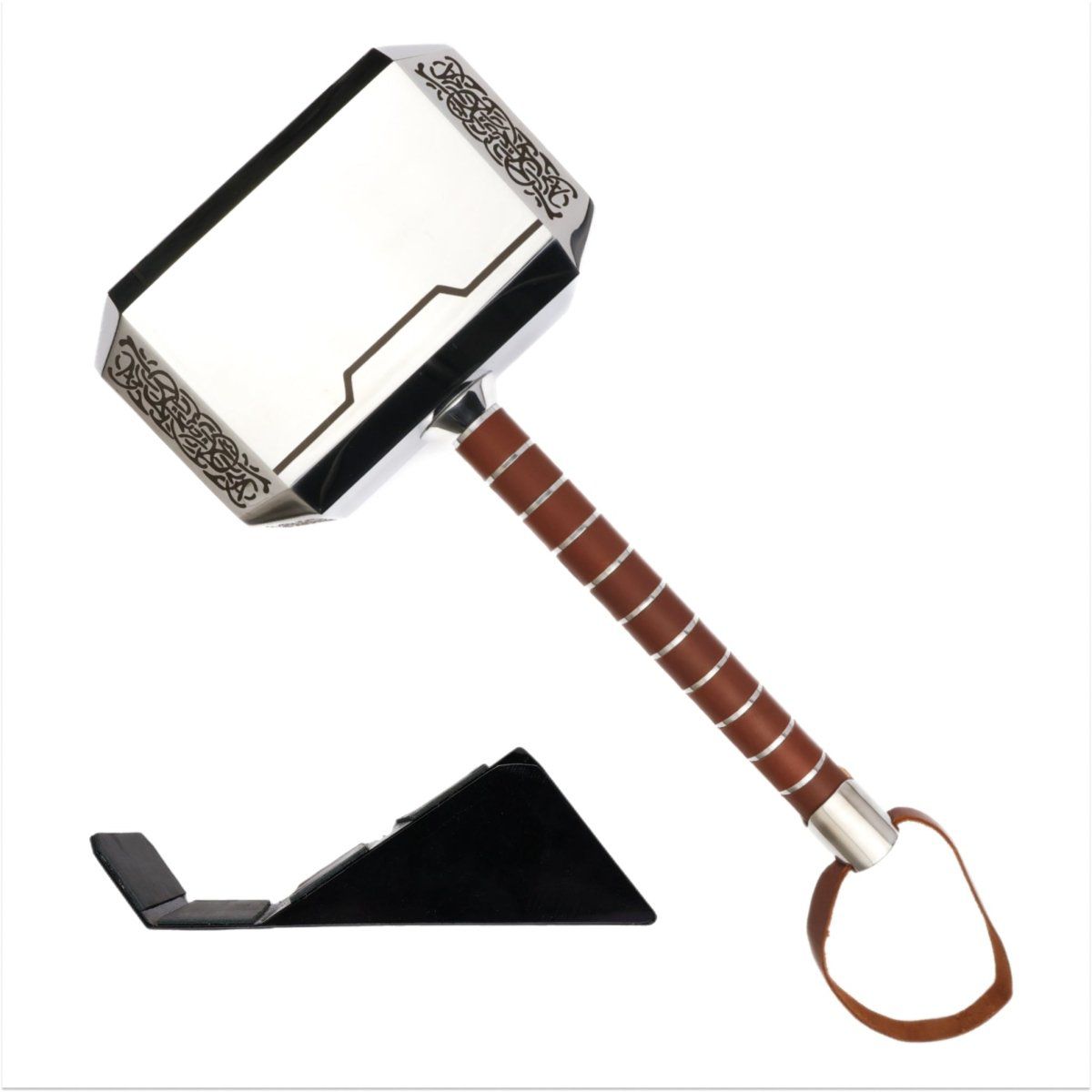 Thor’s Mjolnir Hammer  – Premium Metal Mythic Hammer With Display Stand