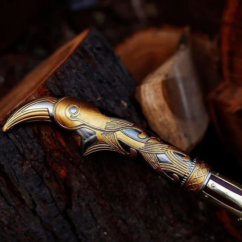 Leviathan Axe – God of War Replica | Hand-Forged Steel with Norse Rune Engravings