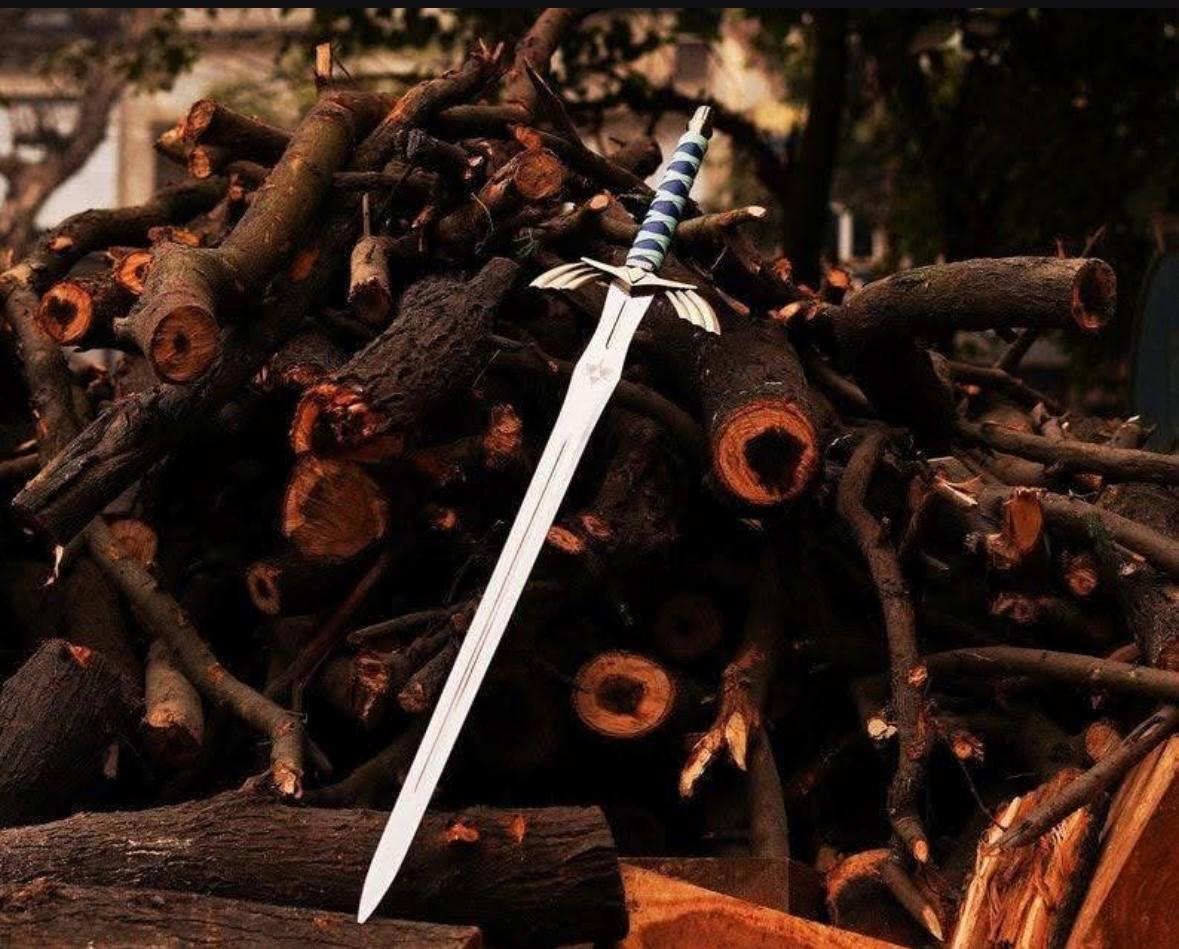 Fantasy Hero Sword & Shield Set – Decorative Steel Blade with Painted Warrior Shield