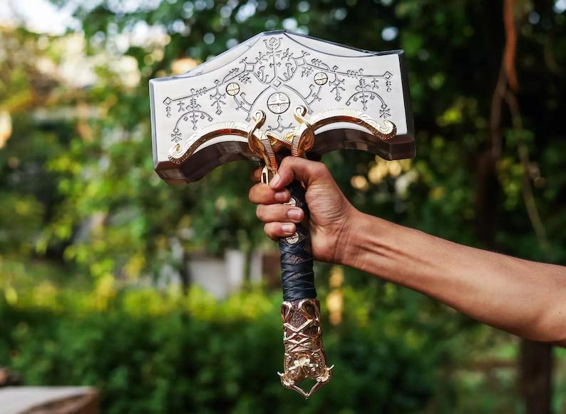God of War Mjolnir Hammer Replica - Norse Mythology Inspired Design