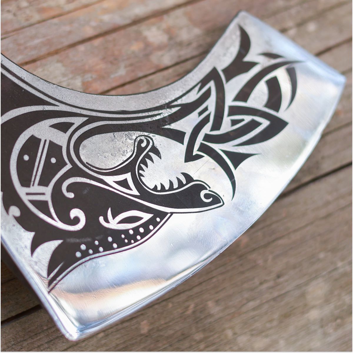 Viking Dragon Engraved Hand Axe – Decorative Norse Style Hatchet