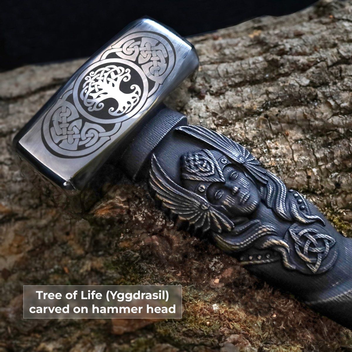 Celtic Tree of Life War Hammer – Engraved Decorative Hammer