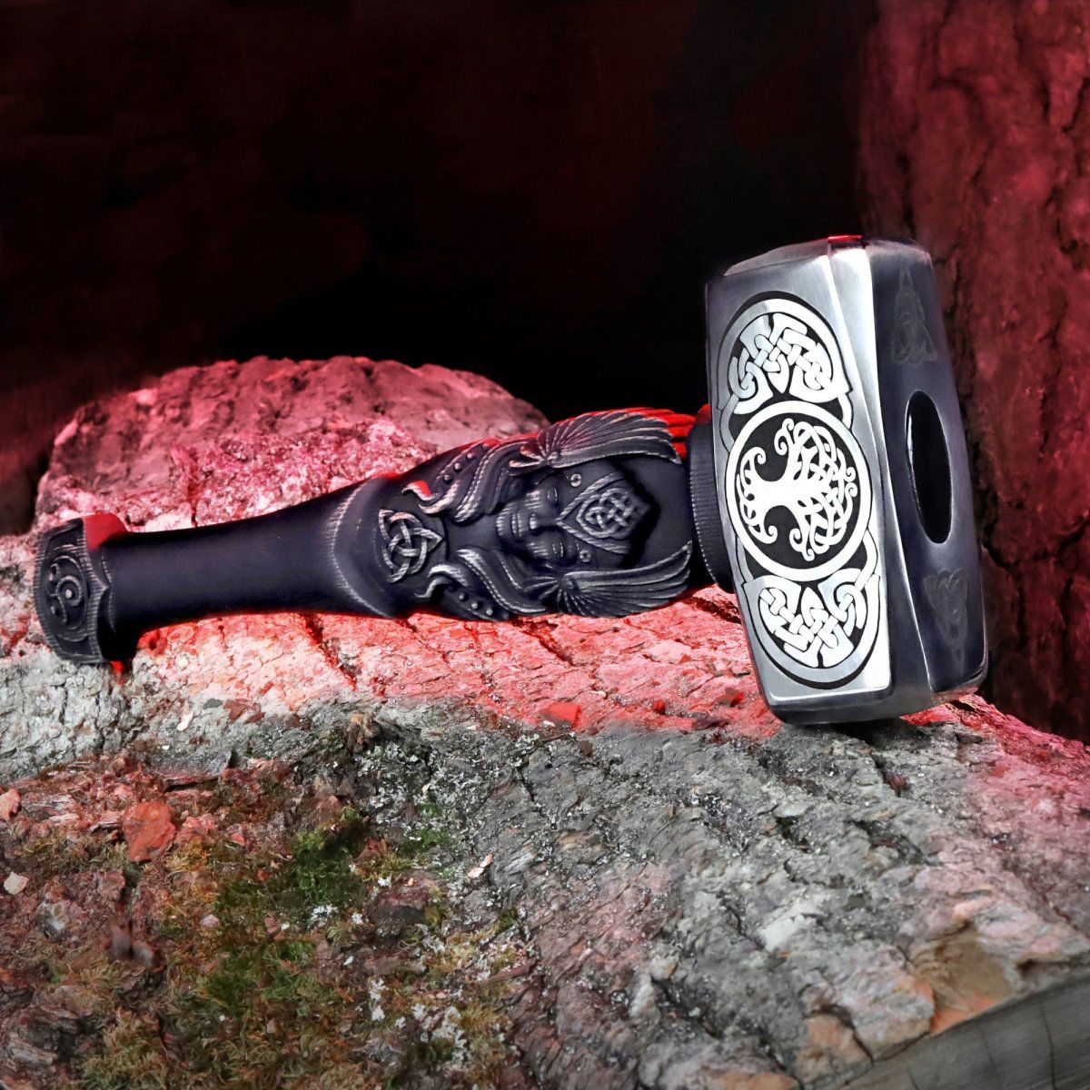 Celtic Tree of Life War Hammer – Engraved Decorative Hammer