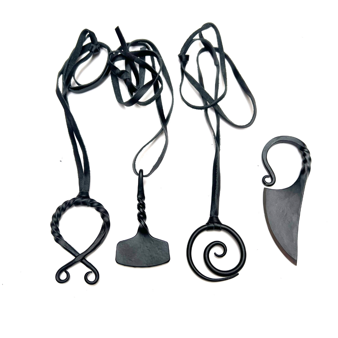 Iron Forged  Gift for Viking History Lover Troll Cross Spiral Thor and Celtic Knife