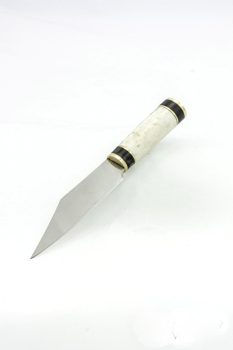 Forged luxury small knife inspired by anglo-saxon knives, Norse, Early Medieval, Reenactment, anglosaxon, Seax,small knife, gift for him