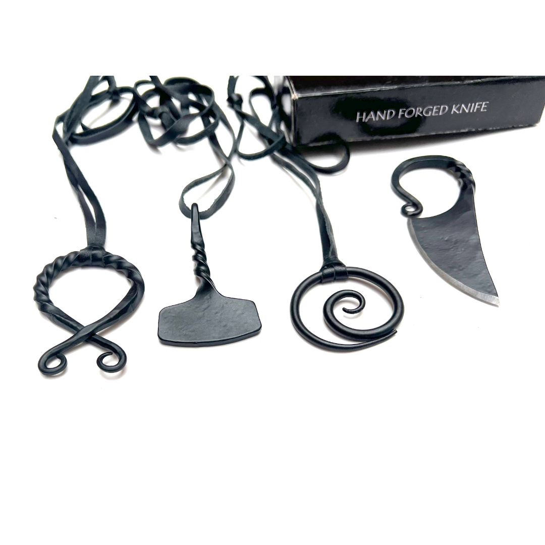 Iron Forged  Gift for Viking History Lover Troll Cross Spiral Thor and Celtic Knife
