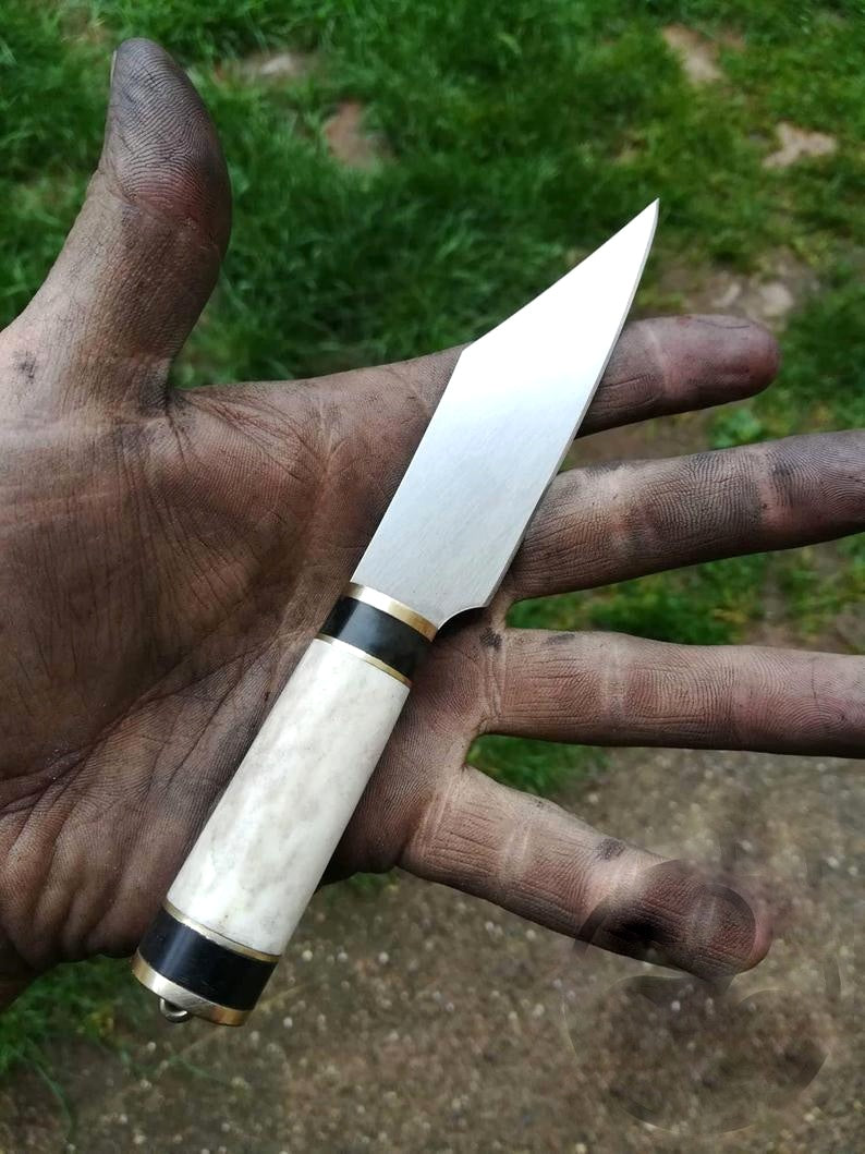 Forged luxury small knife inspired by anglo-saxon knives, Norse, Early Medieval, Reenactment, anglosaxon, Seax,small knife, gift for him
