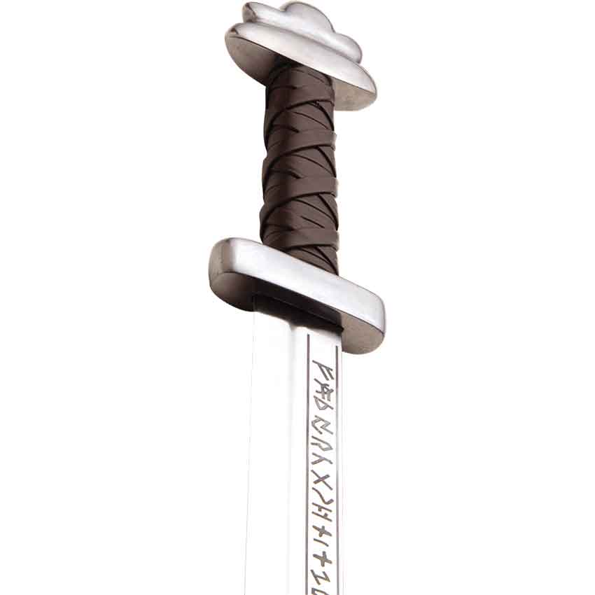 viking long seax knife with runes engraved on the blade viking knife