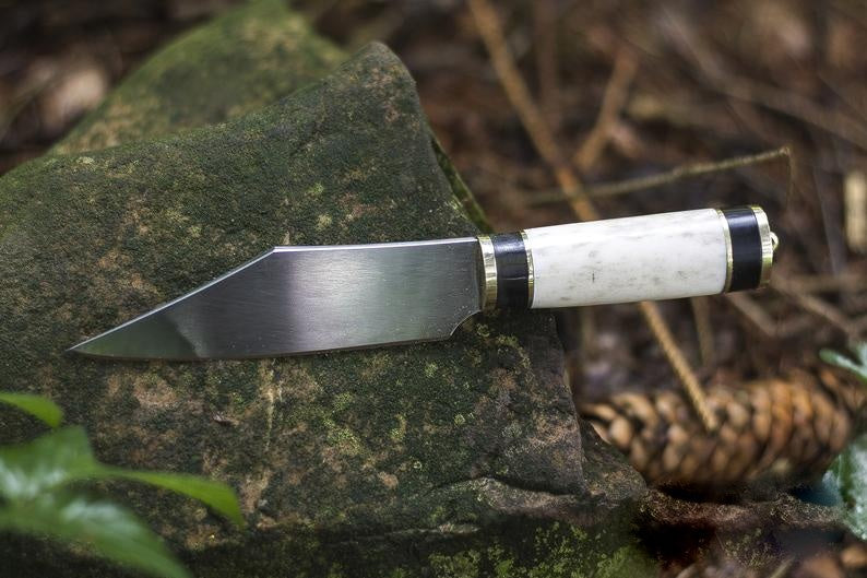 Forged luxury small knife inspired by anglo-saxon knives, Norse, Early Medieval, Reenactment, anglosaxon, Seax,small knife, gift for him
