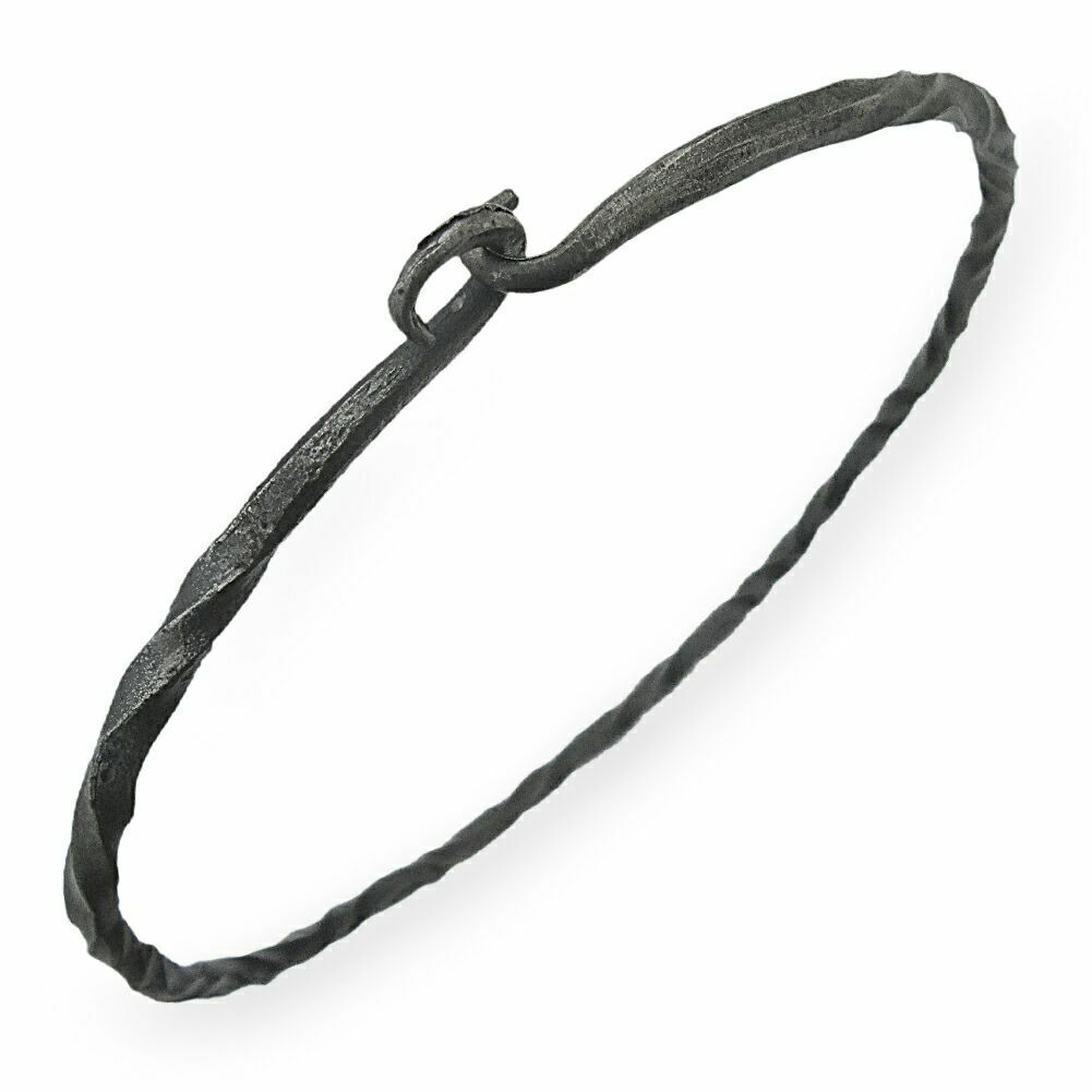 Handmade Lady of the Realm Renaissance Viking Knight's Iron Steel Torc Necklace
